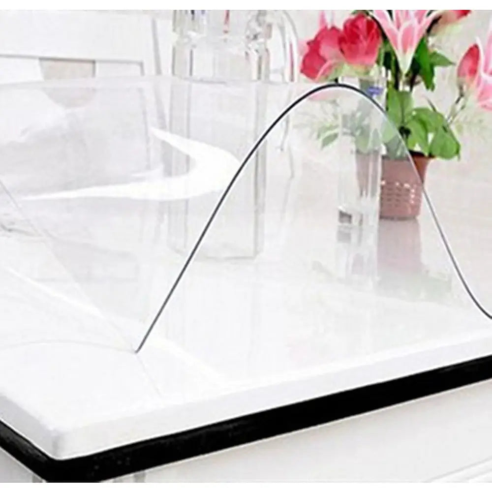 PVC Tablecloth Protector Table Cover Dining Table Cloth Plastic 2134x1070mm 1.5mm - Home & Garden > Kitchenware