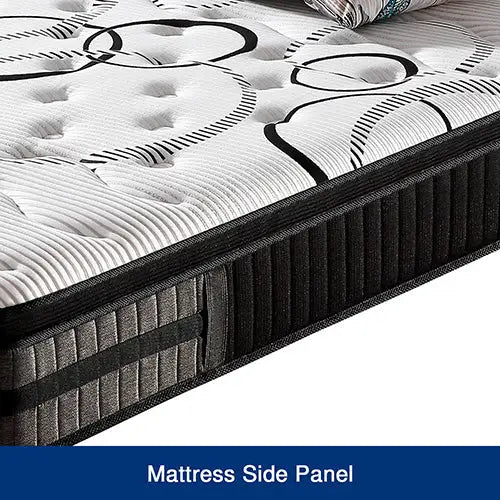 Queen Mattress in Gel Memory Foam Pocket Coil Medium Firm Bed 34cm Thick - Furniture > Mattresses