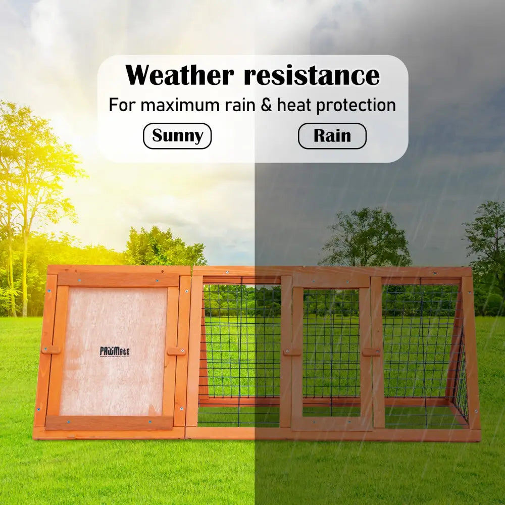 Rabbit Hutch Chicken Coop 118 x 50 x 45cm Triangle Cage Run Ester - Pet Care > Coops & Hutches > Coop & Hutch