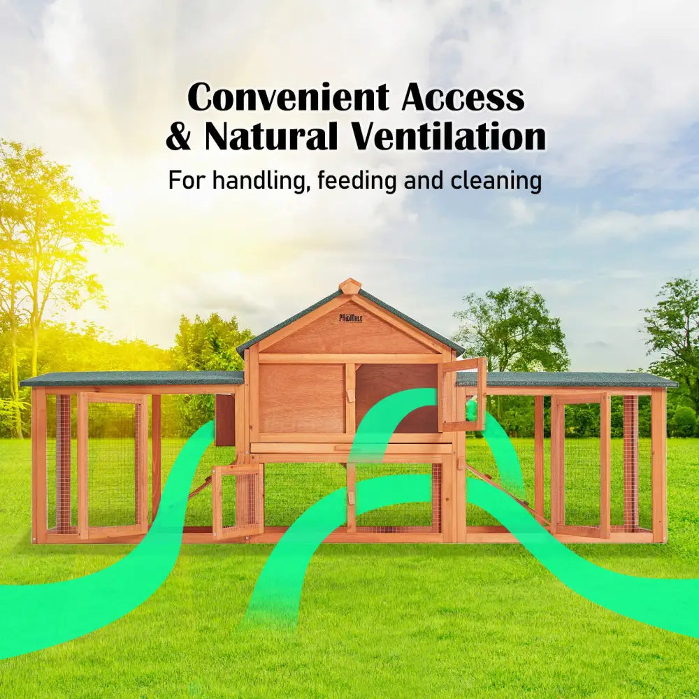 Rabbit Hutch Chicken Coop 204 x 45 x 85cm 2 Storey Cage Mansion - Pet Care > Coops & Hutches > Coop & Hutch Accessories
