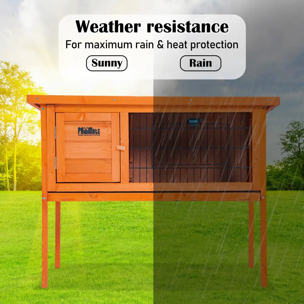 Rabbit Hutch Chicken Coop 91 x 45 x 70cm Free Standing Cage Run Eden - Pet Care > Coops & Hutches > Coop & Hutch