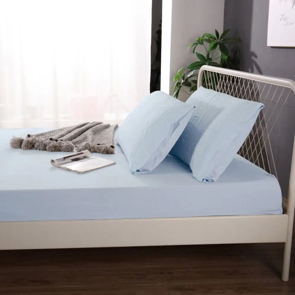 Ramesses 1000TC Linen Bamboo Fitted Sheet Combo Set Plein Air Queen - Home & Garden > Bedding > Bed Sheets