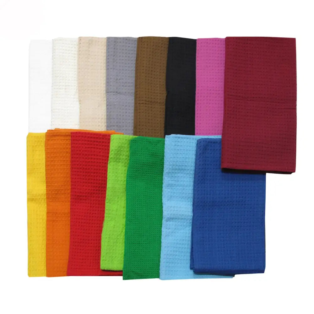 Random Pick Set of 6 100% Cotton Waffle Tea Towels - 50 x 70 cm - Home & Garden > Kitchenware