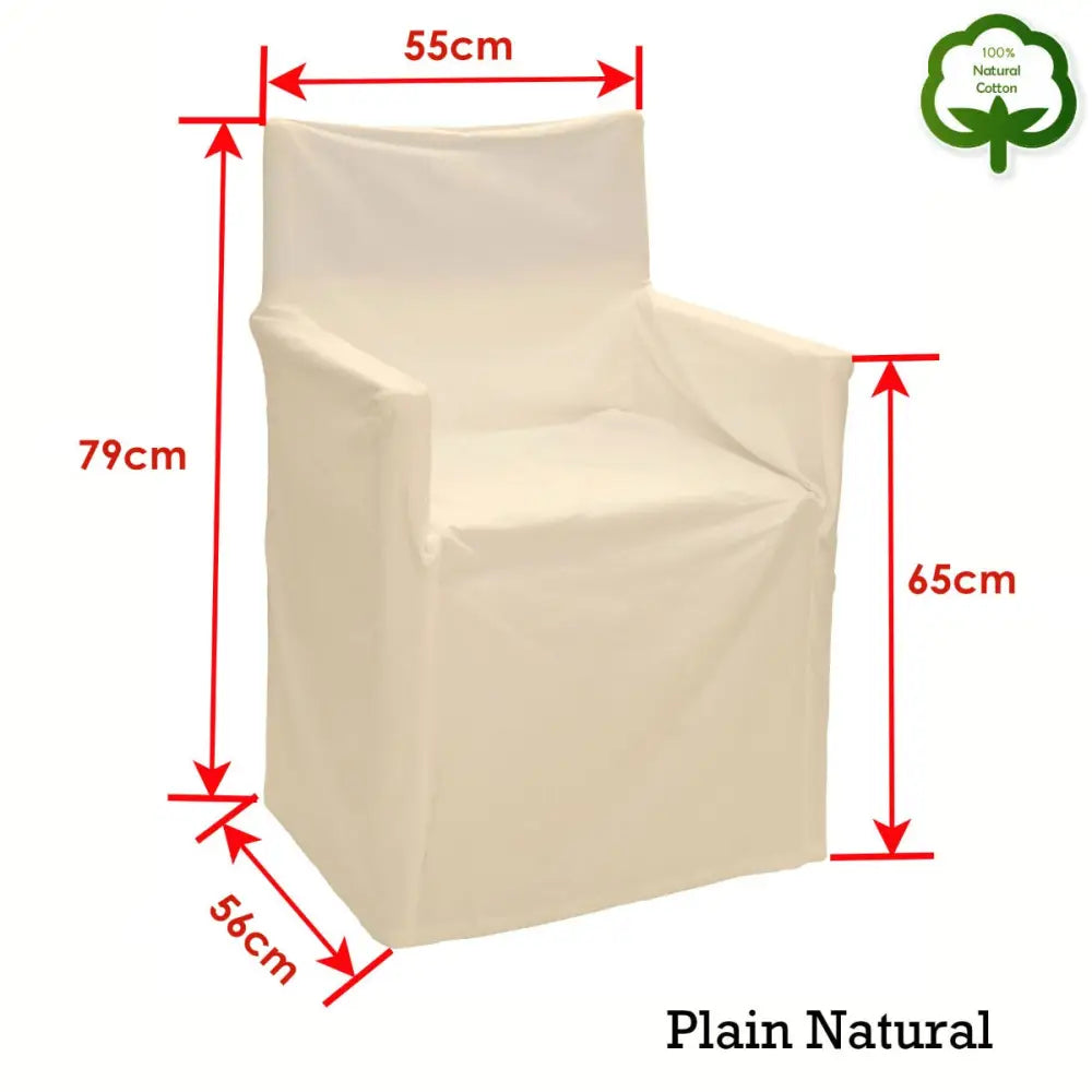 Rans Alfresco 100% Cotton Director Chair Cover - Plain Natural - Home & Garden > Decor