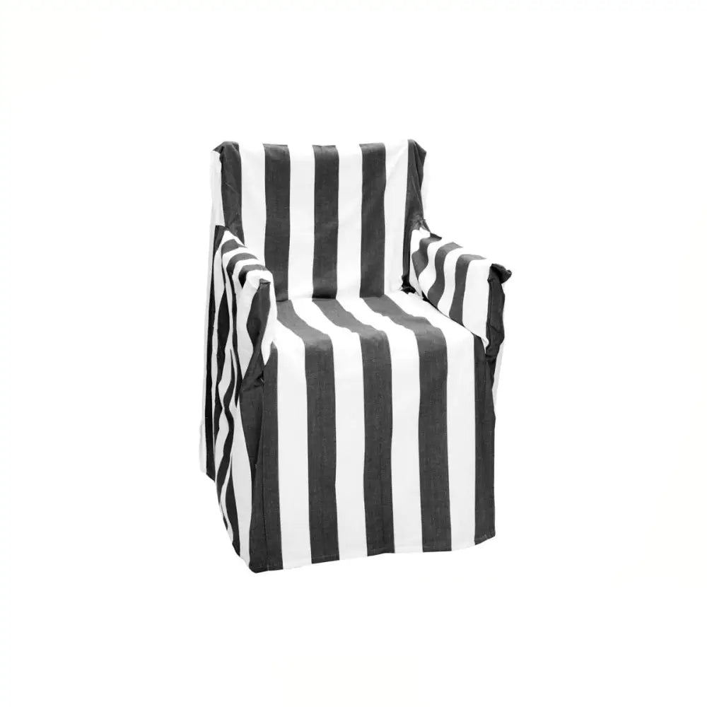 Rans Alfresco 100% Cotton Director Chair Cover - Striped Black - Home & Garden > Decor