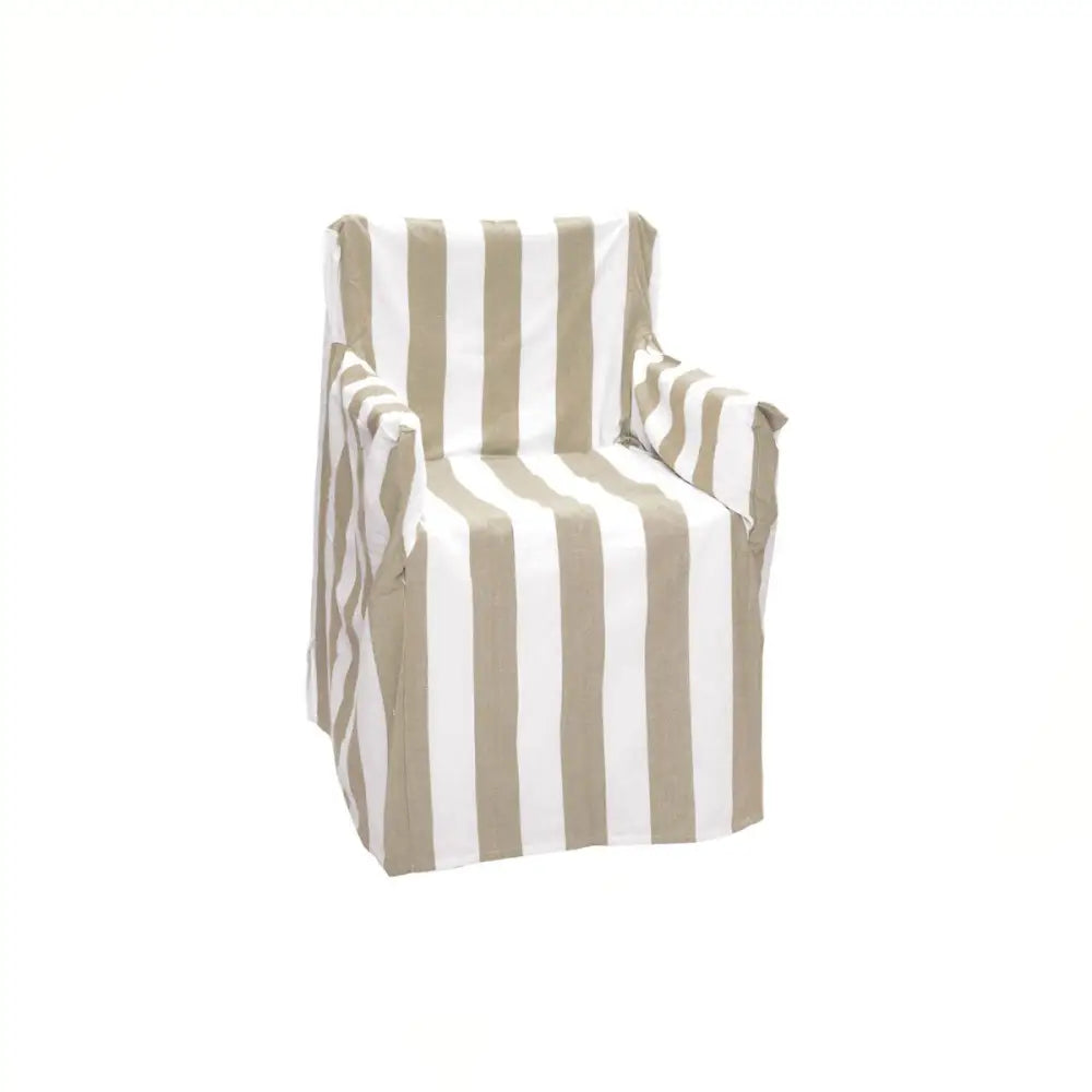 Rans Alfresco 100% Cotton Director Chair Cover - Striped Bleach Sand - Home & Garden > Decor