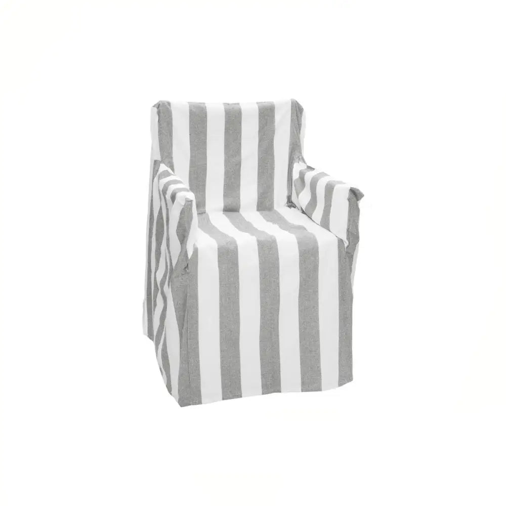 Rans Alfresco 100% Cotton Director Chair Cover - Striped Silver - Home & Garden > Decor