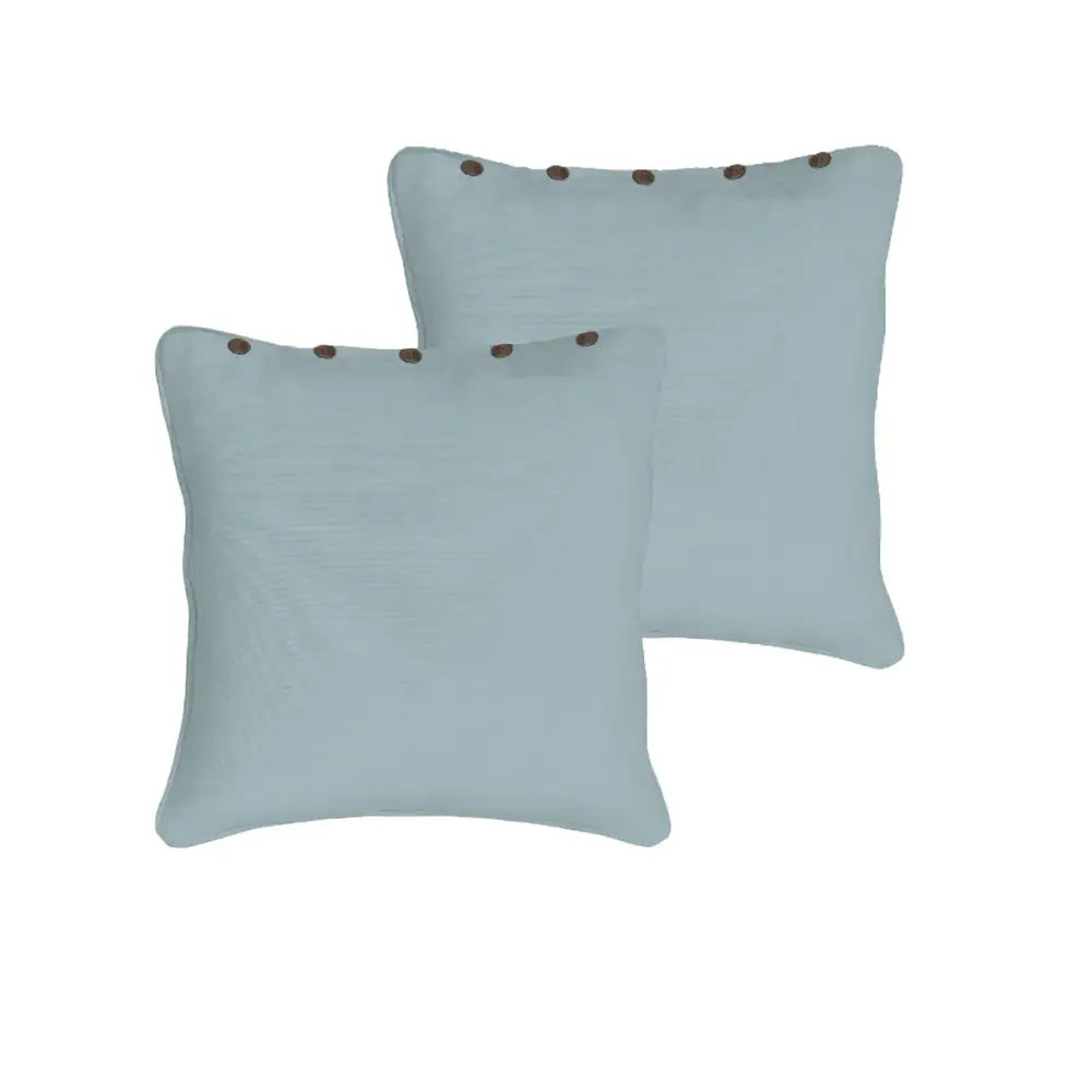 Rans Pair of London Cotton European Pillowcases with Buttons Grey - Home & Garden > Bedding > Pillowcases