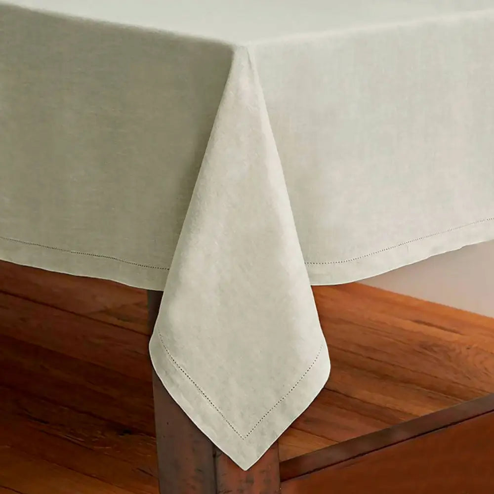 Rans Pure Cotton Hemstitch Tablecloth 150 x 300 cm - Beige - Home & Garden > Kitchenware