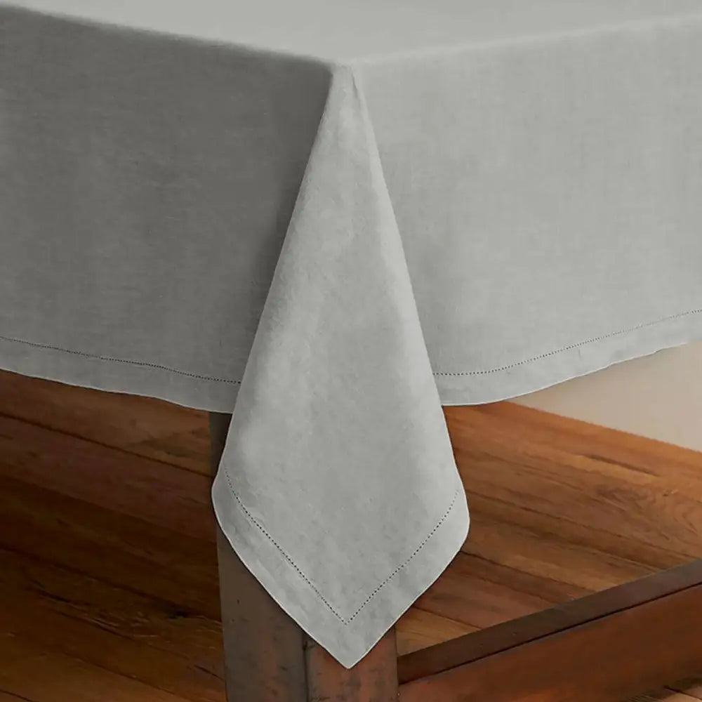 Rans Pure Cotton Hemstitch Tablecloth 150 x 360 cm - Grey - Home & Garden > Kitchenware
