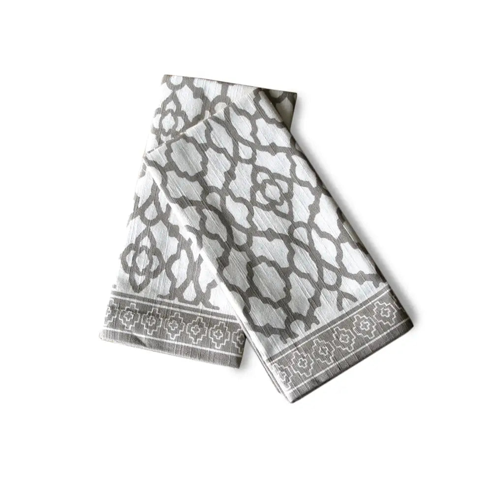 Rans Set of 2 Pure Cotton Vintage Napkins 45 x 45 cm - Grey - Home & Garden > Kitchenware