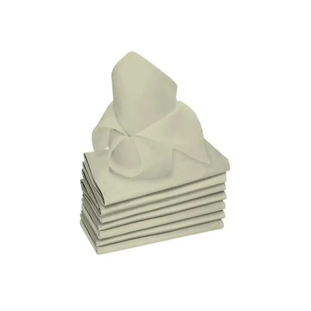 Rans Set of 8 Lollipop Cotton Napkins - Light Grey/ Oatmeal - Home & Garden > Kitchenware