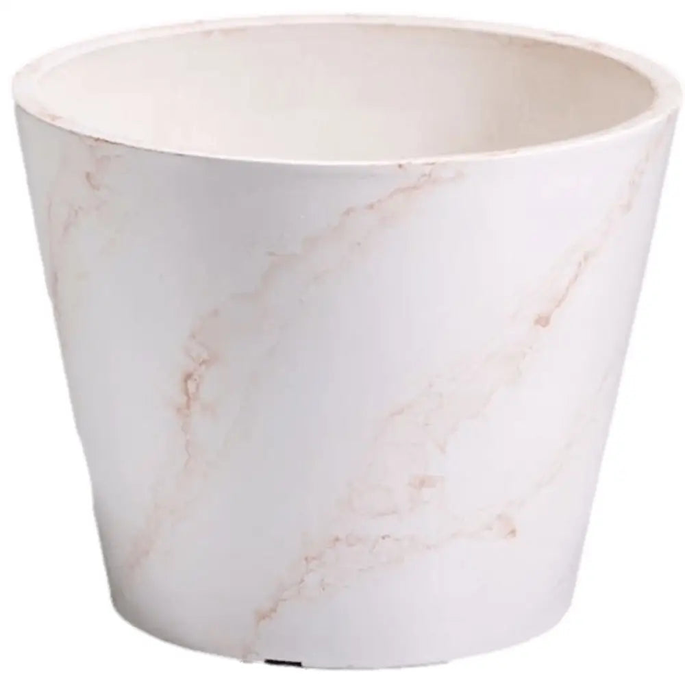 Red & White Imitation Marble Pot 25cm - Home & Garden > Artificial Plants > Artifical Flowers & Plants