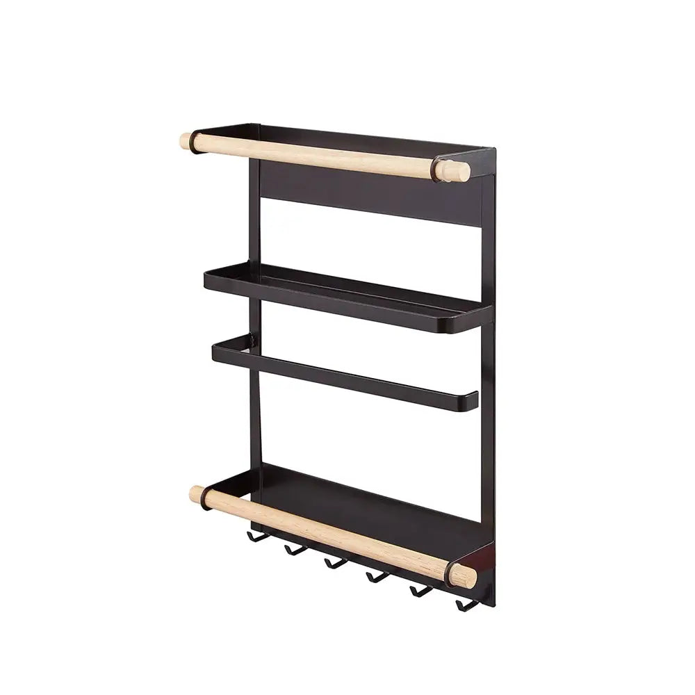 Refrigerator Storage Rack Magnetic Holder With Hooks Paper Spice Jars Storage Shelf - Home & Garden > Kitchenware