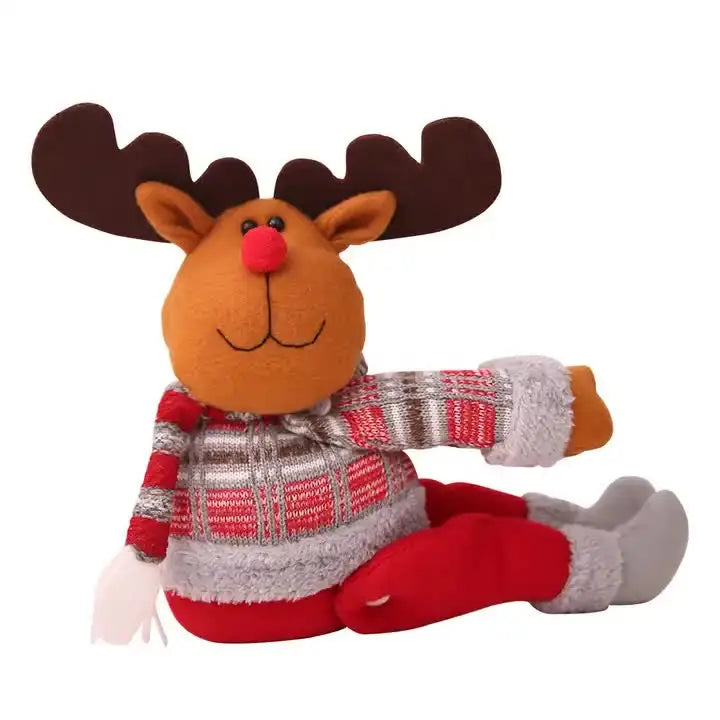 Reindeer Curtain Tieback - Festive Plush Christmas Curtain Holder for Holiday Decor 27*34cm 2 pcs - Occasions >