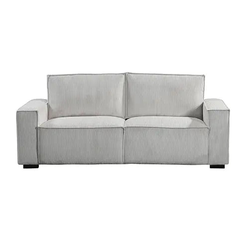 Reno 3 Seater Sofa Beige Colour Fabric Upholstery Wooden Structure Knock Down Feature In Back & Arms - Furniture > Sofas