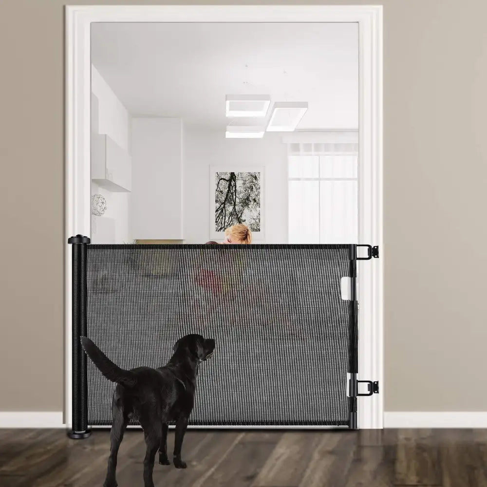 Retractable 1.5M Doorways Hallways Stairs Baby Gate Dog Pet Gate Indoor Outdoor Safety Gates - Baby & Kids > Gates &