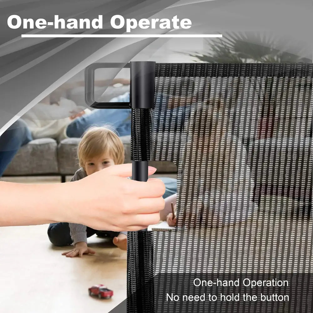 Retractable 1.5M Doorways Hallways Stairs Baby Gate Dog Pet Gate Indoor Outdoor Safety Gates - Baby & Kids > Gates &