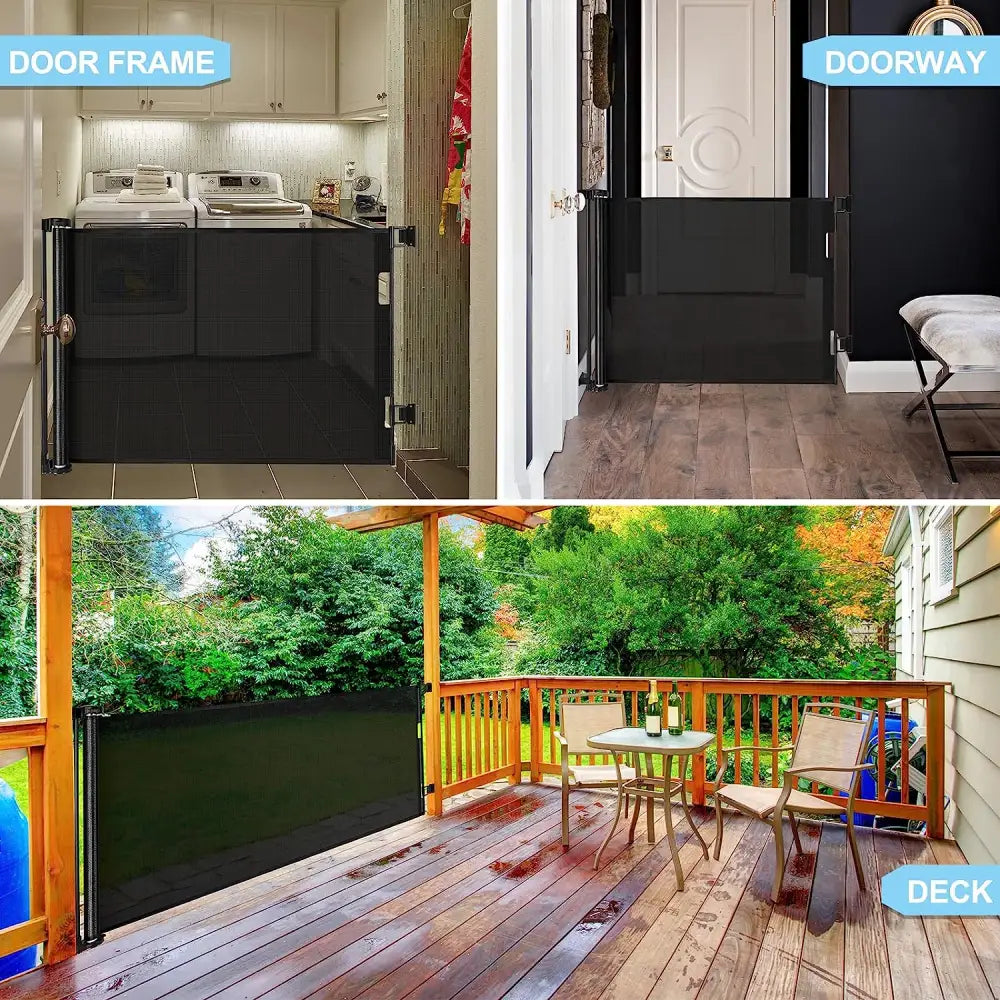 Retractable 3M Doorways Hallways Stairs Baby Gate Dog Pet Gate Indoor Outdoor Safety Gates - Baby & Kids > Gates &