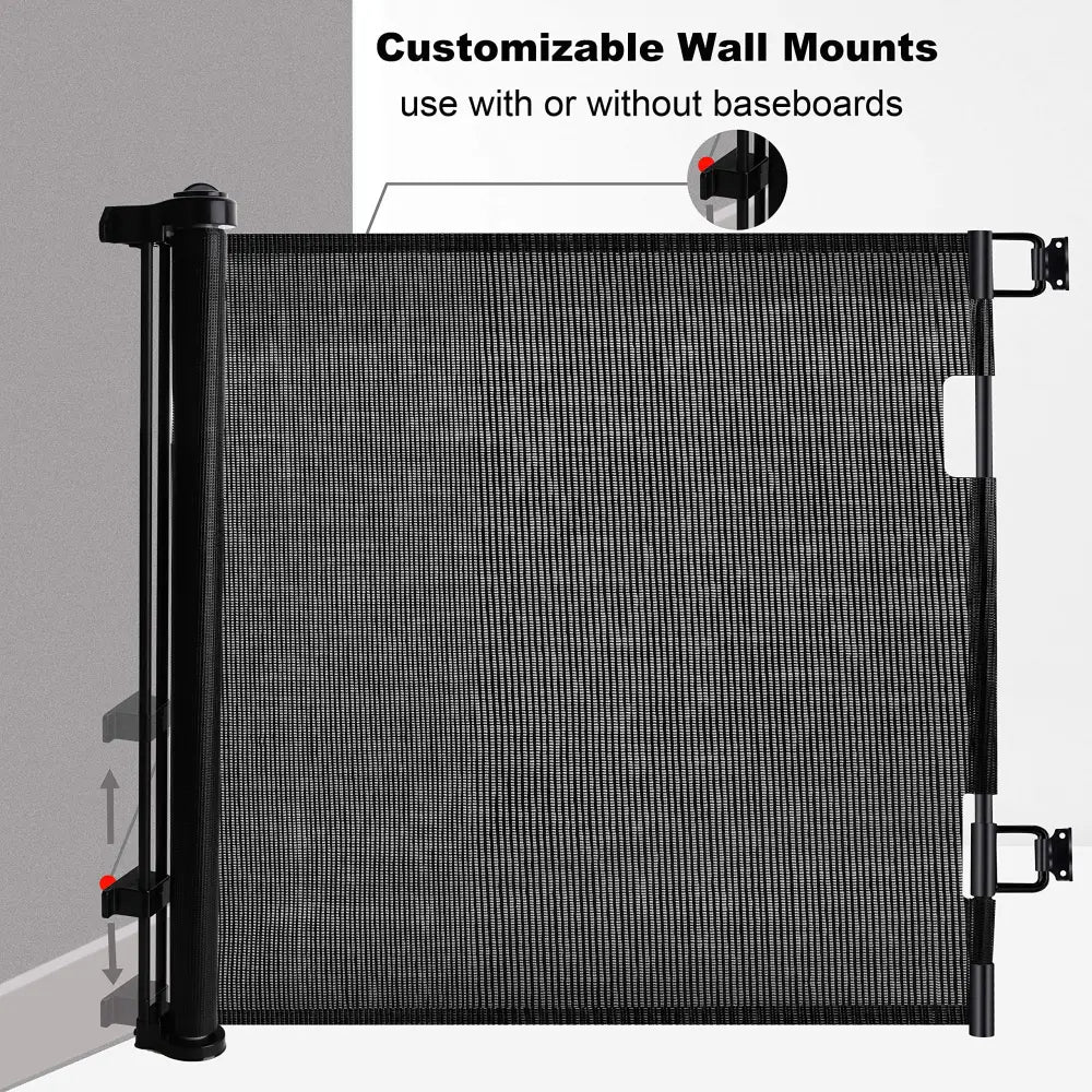 Retractable 3M Doorways Hallways Stairs Baby Gate Dog Pet Gate Indoor Outdoor Safety Gates - Baby & Kids > Gates &