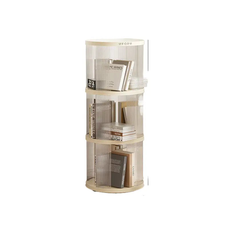 Rotating storage circular bookshelf with three layers - Furniture > Living Room > Bookcases & Shelves