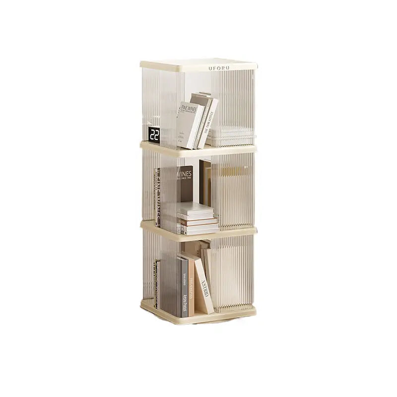 Rotating storage square bookshelf with three layers - Furniture > Living Room > Bookcases & Shelves