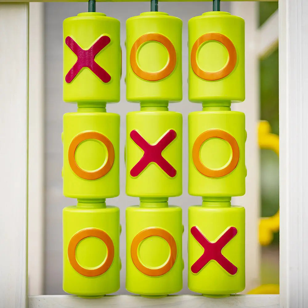 ROVO KIDS Wooden Tower Cubby House with Slide Sandpit Climbing Wall Noughts & Crosses - Baby & Kids > Baby & Kid’s