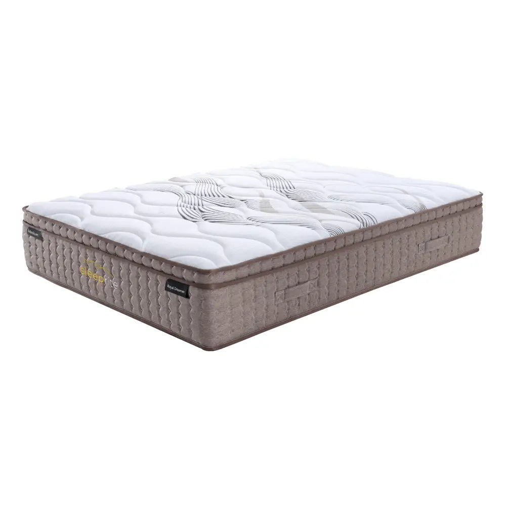 Royale Dreamer Medium Mattress 30cm Luxury Top 7 Zones Pocket Spring - Queen - Furniture > Mattresses