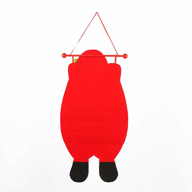 Santa Claus Advent Calendar - Felt Christmas Countdown with 24 Pockets for Kids - Occasions > Christmas > Christmas