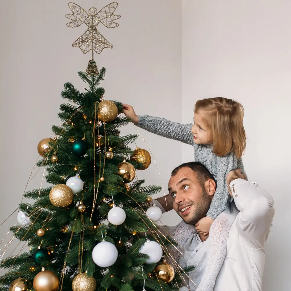 Santa’s Helper Christmas Tree Angel Topper - Elegant Ornament for Festive Trees - Occasions > Christmas > Christmas