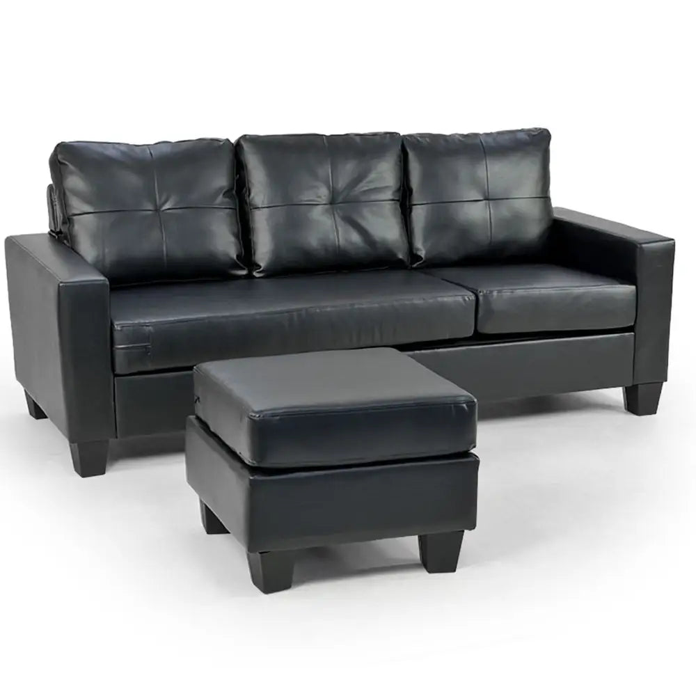 Sarantino Corner Sofa Lounge Couch Modular Furniture Chair Home Pu Leather Chaise White L Shape - Furniture > Sofas