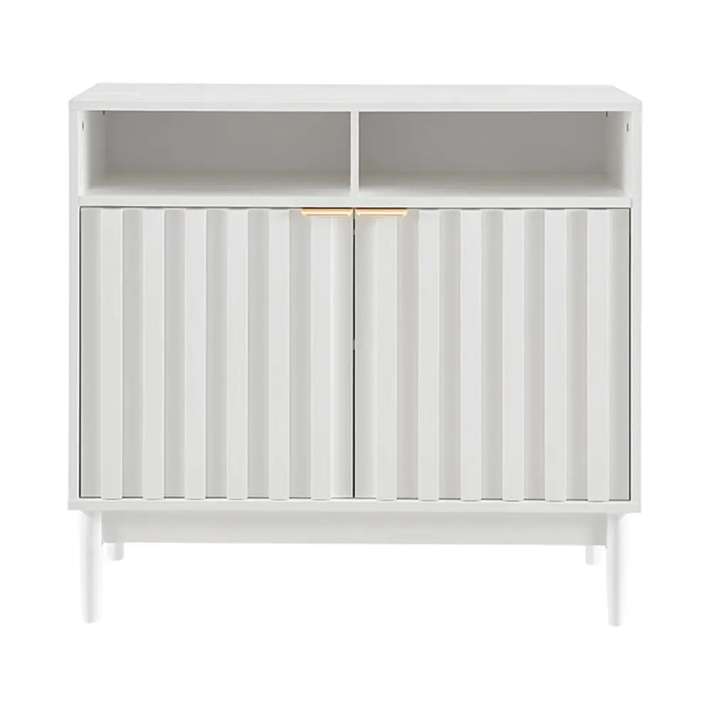 Sarantino Eleni 2-Door Sideboard Buffet Hallway Cabinet Storage Console Cupboard in White - Furniture > Living Room >