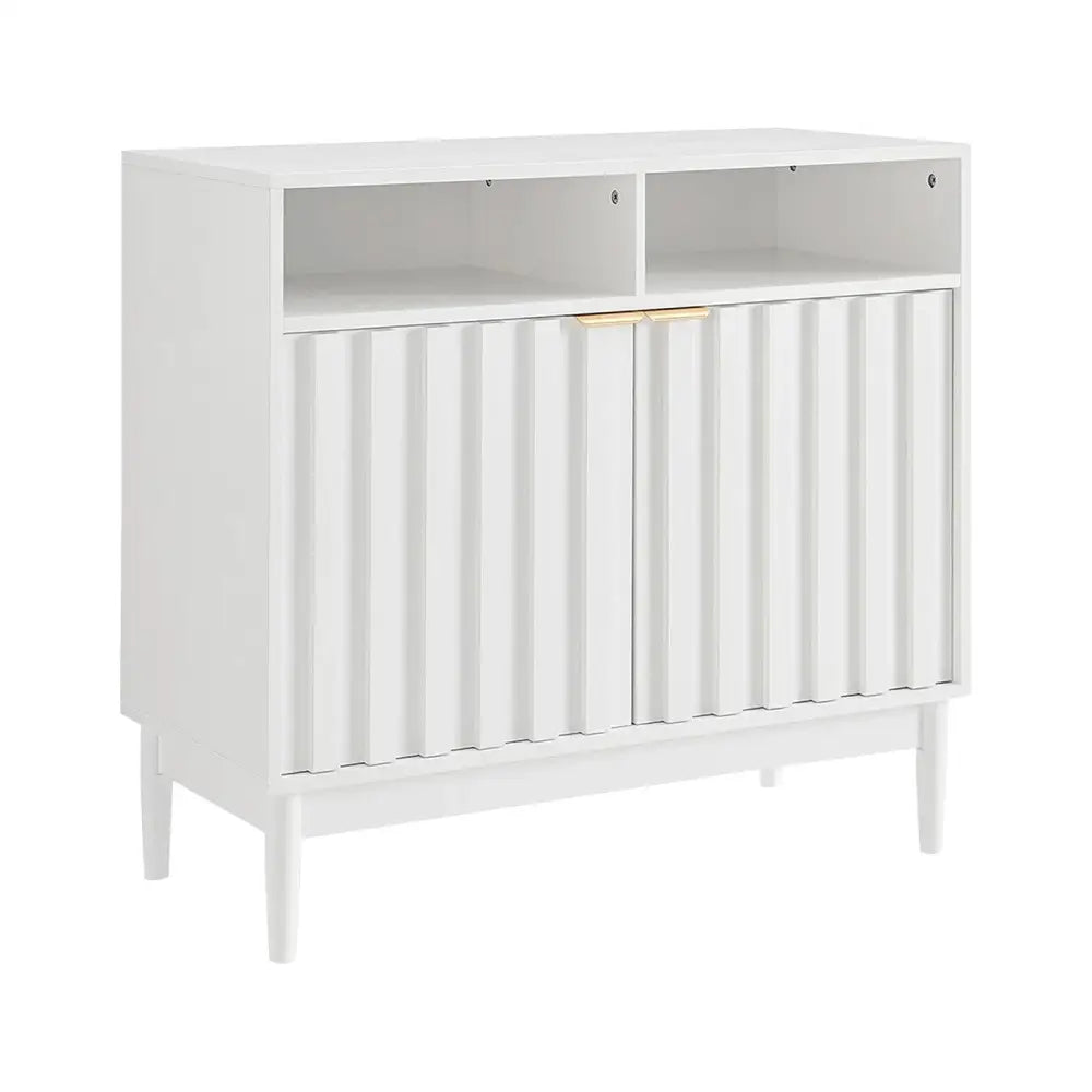 Sarantino Eleni 2-Door Sideboard Buffet Hallway Cabinet Storage Console Cupboard in White - Furniture > Living Room >