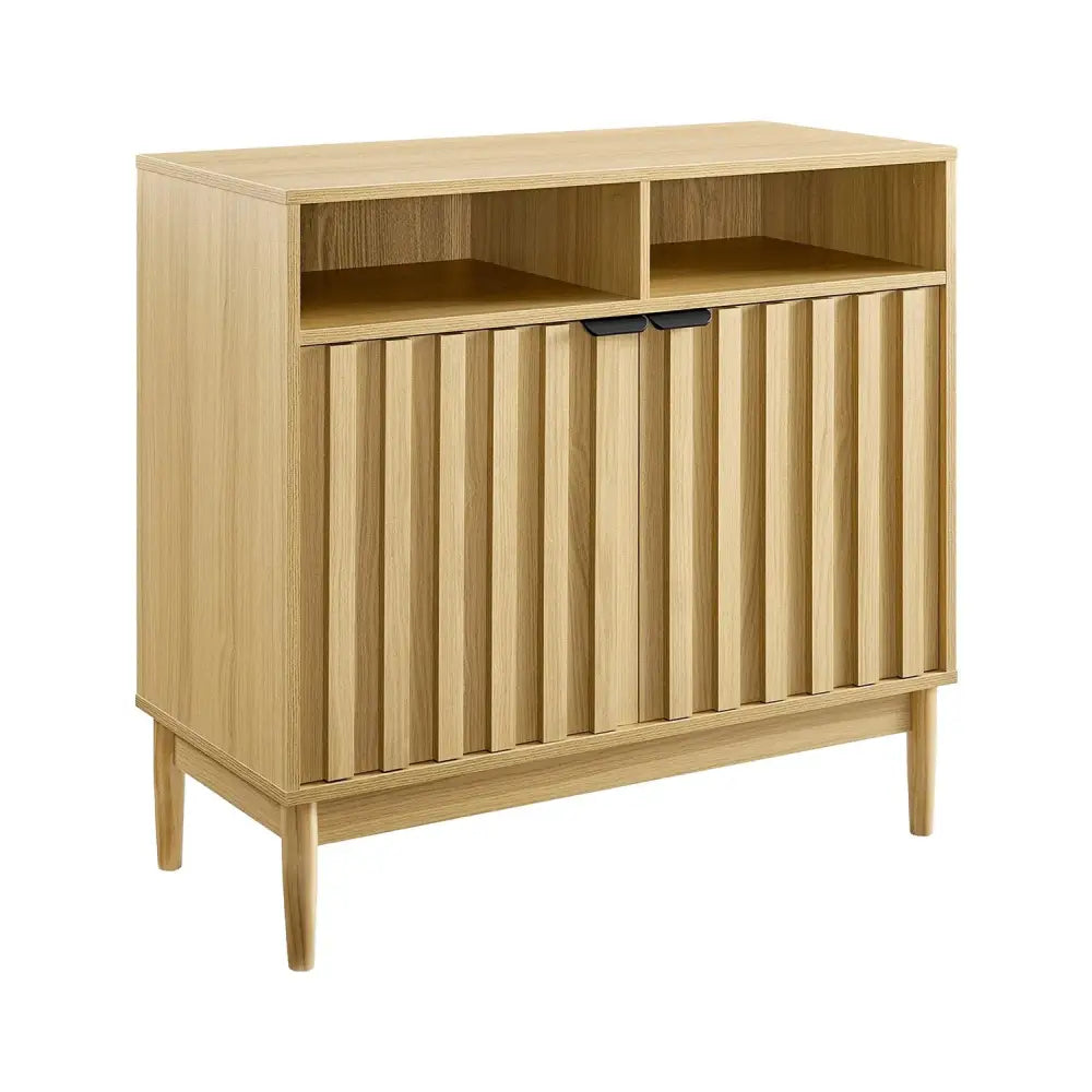 Sarantino Eleni 2-Door Sideboard Buffet Hallway Cabinet Storage Console Cupboard in Natural - Furniture > Living Room >