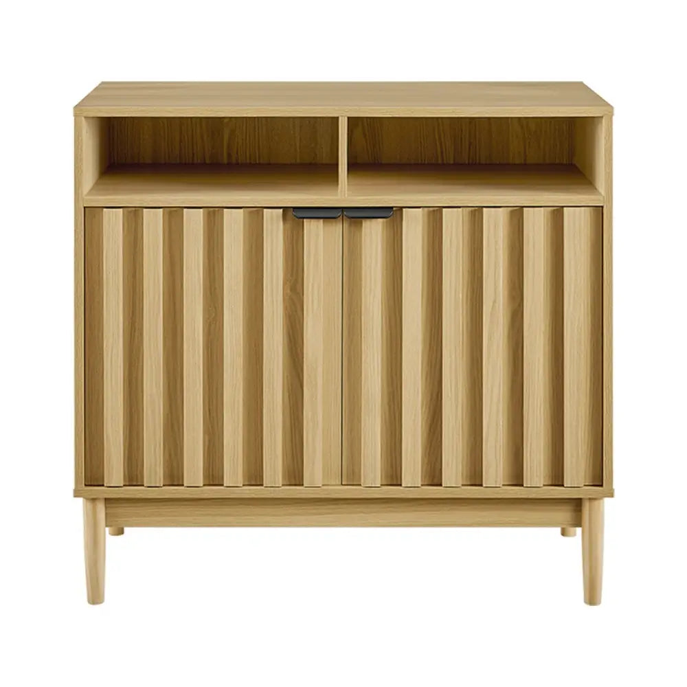 Sarantino Eleni 2-Door Sideboard Buffet Hallway Cabinet Storage Console Cupboard in Natural - Furniture > Living Room >