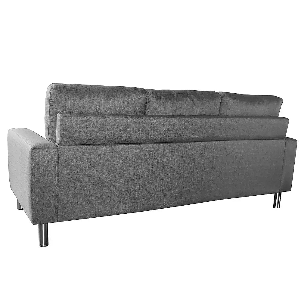 Sarantino Linen Corner Sofa Lounge Couch Modular Furniture L Chair Home Chaise Grey - Furniture > Sofas