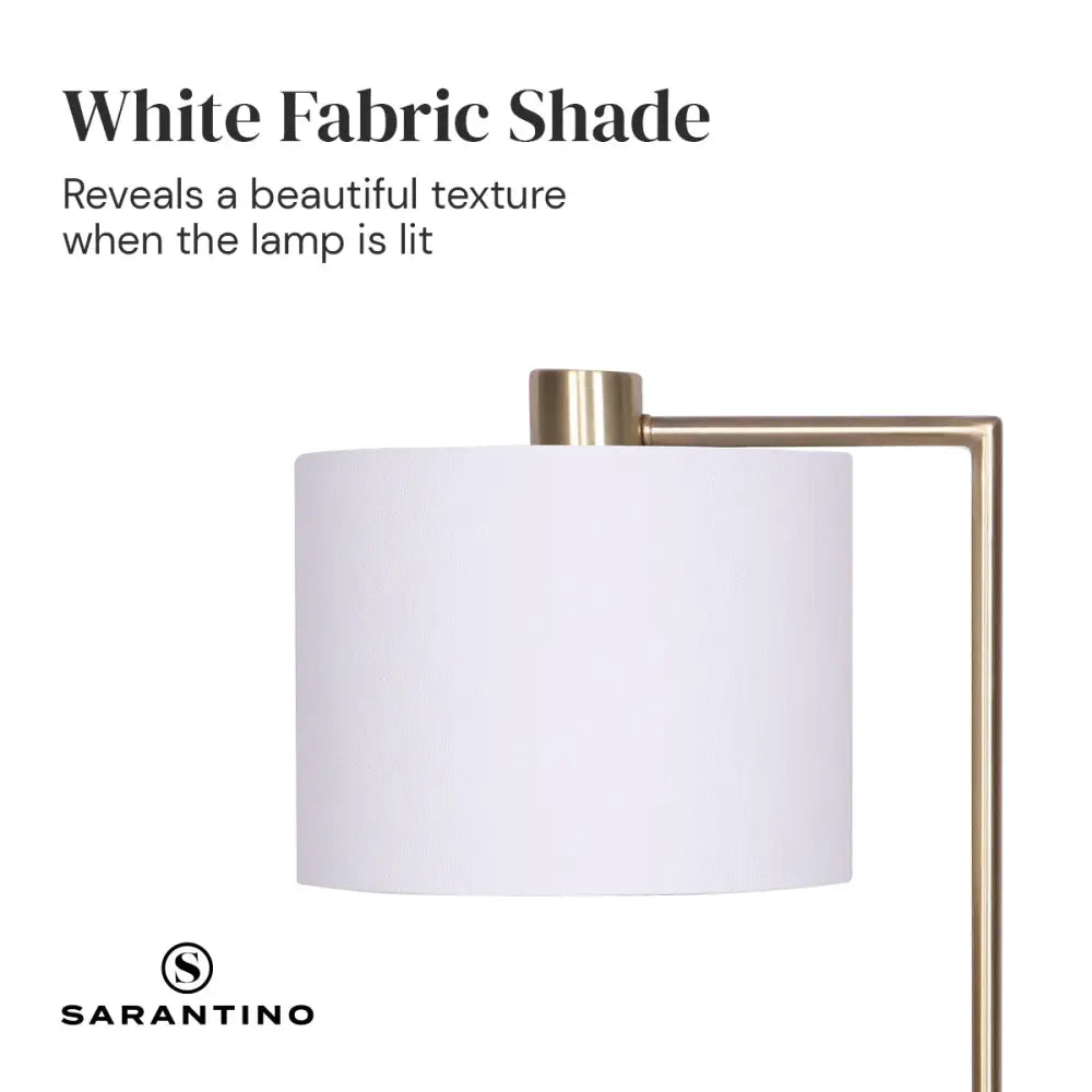 Sarantino Metal Task Lamp with USB Charging Port Antique Brass Finish - Home & Garden > Lighting