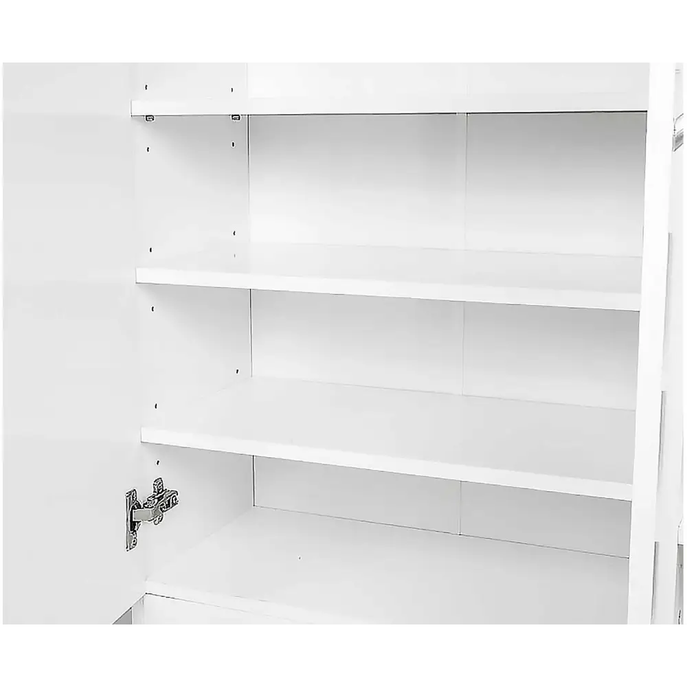Sarantino New 21 Pairs Shoe Cabinet Rack Storage Organiser Shelf 2 Doors Cupboard White - Furniture > Living Room