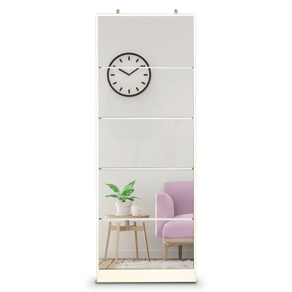 Sarantino Shoe Cabinet Rack Storage Cupboard Organiser Shelf 5 Drawers 170 X 63 X 17cm - Furniture > Living Room