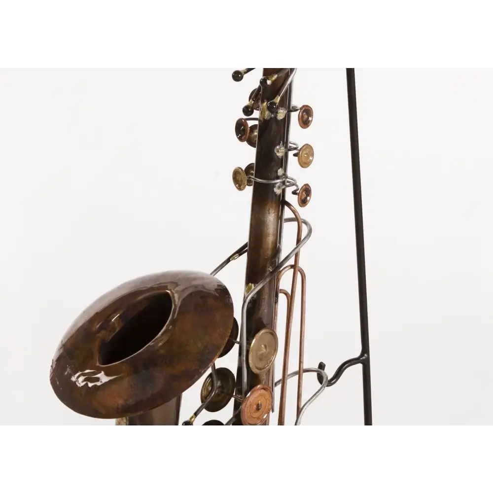 Saxophone Statue Display Ornament for Home Decor in Copper Finish - Home & Garden > Decor