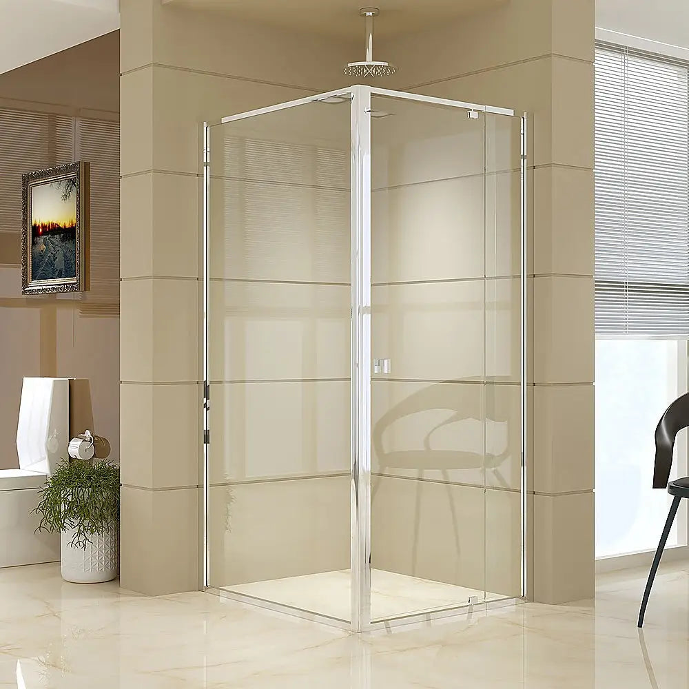 Semi Frameless Shower Screen (82~90)x 195cm & (98~101)x 195cm Side AS/NZS Glass - Furniture > Bathroom > Shower Heads &