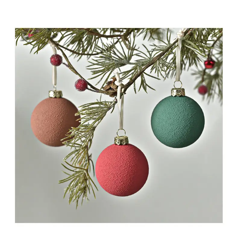 Set of 12 Matte Christmas Ornaments- Pastel Colored Shatterproof Baubles for Holiday Decor (6 cm) - Occasions >