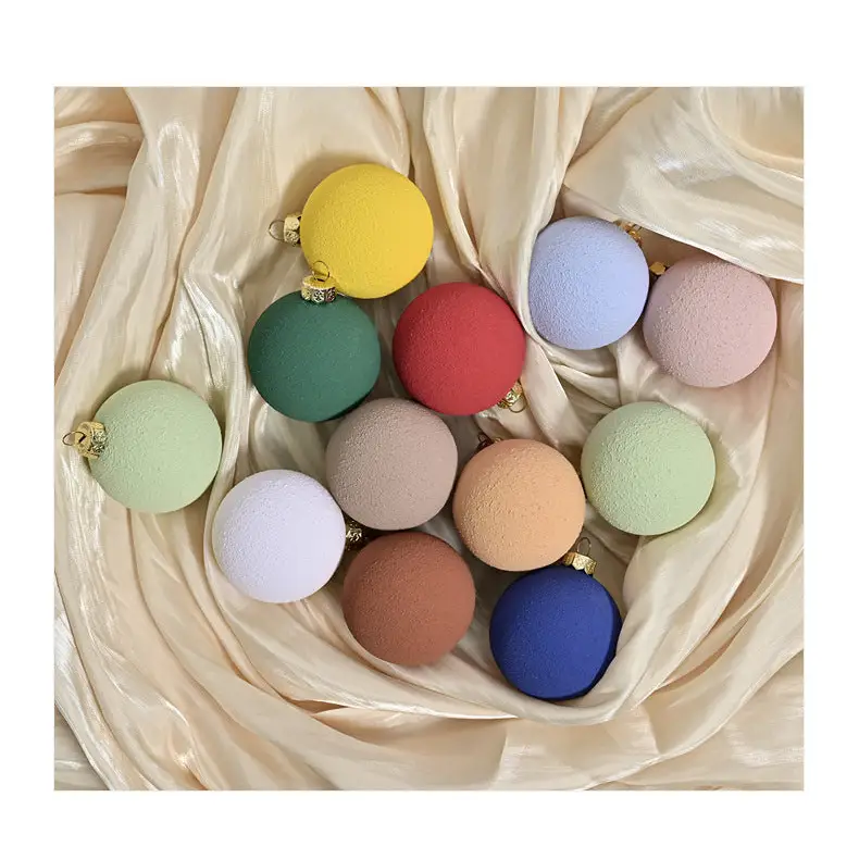 Set of 12 Matte Christmas Ornaments- Pastel Colored Shatterproof Baubles for Holiday Decor (6 cm) - Occasions >