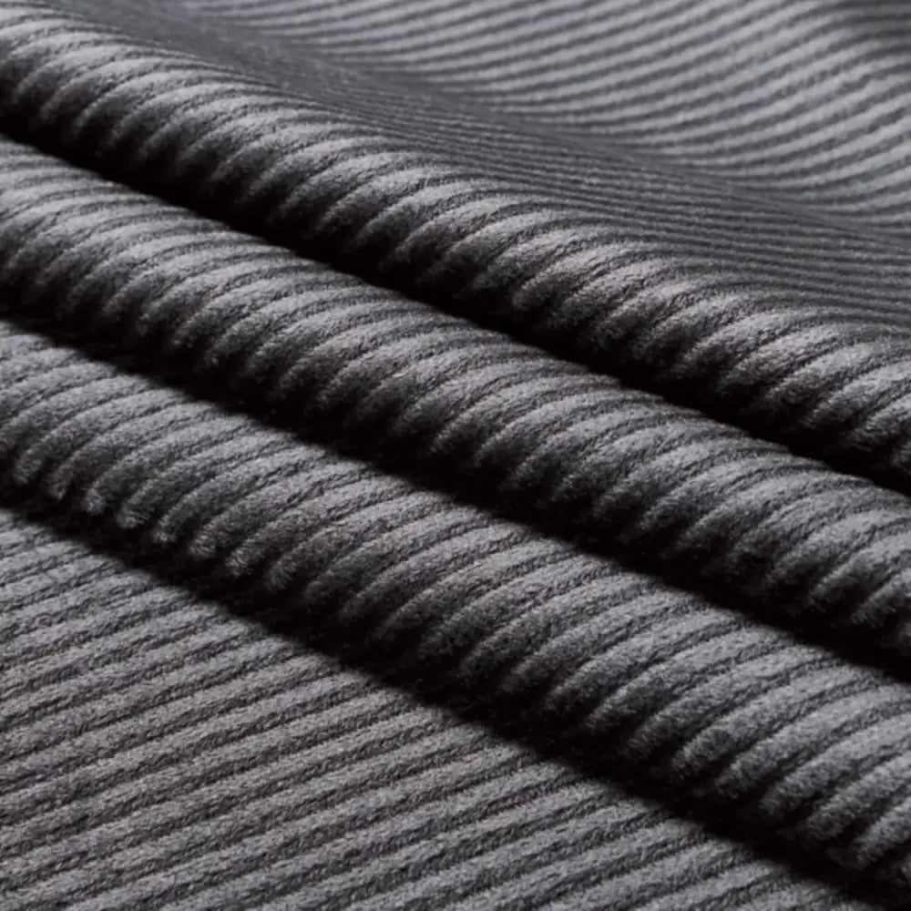 Set of 2 Super Soft Corduroy Velvet Standard Pillowcase - Charcoal - Home & Garden > Bedding > Pillowcases