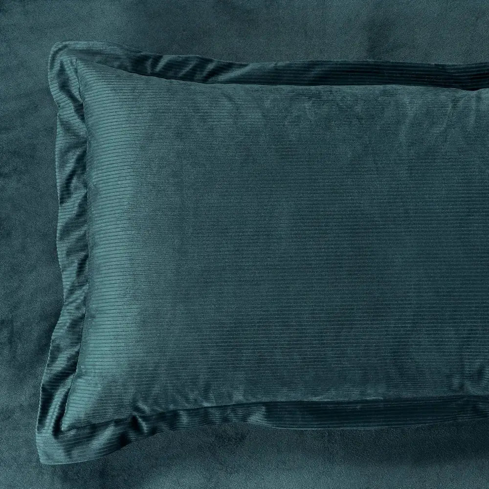 Set of 2 Super Soft Corduroy Velvet Standard Pillowcase - Forest Green - Home & Garden > Bedding > Pillowcases
