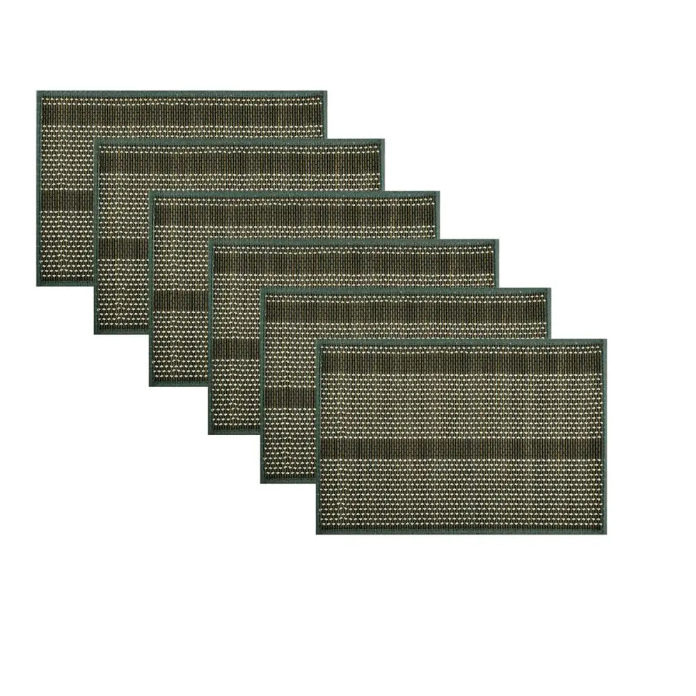 Set of 6 Dreamtime Bamboo Table Placemats 30 x 45cm Taupe - Home & Garden > Kitchenware