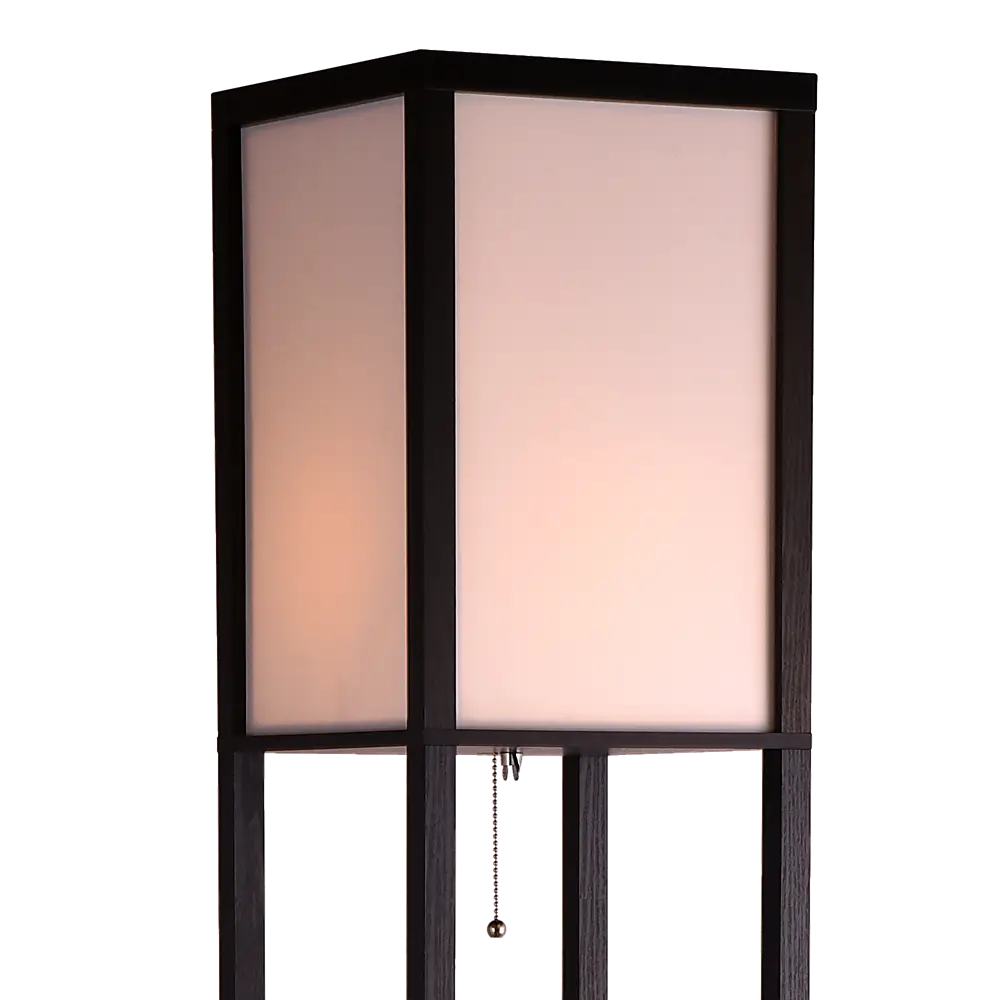 Shelf Floor Lamp - Shade Diffused Light Source with Open-Box Shelves - Home & Garden > Lighting
