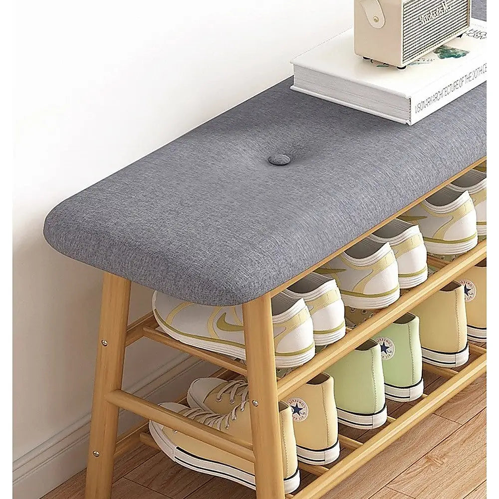 Shoe Stool Storage Rack Cabinet Multifunctional Space Saving - Furniture > Office