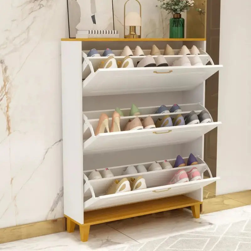 Shoe Storage Cabinet with Adjustable Shelves Slim Narrow Shoe Storage Cabinet - Furniture > Living Room > Shoe Storage