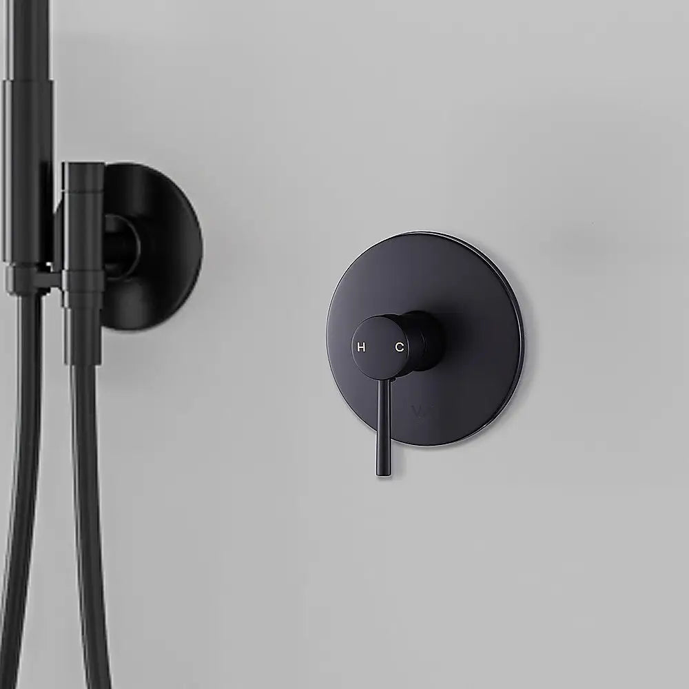 Shower Bath Mixer Tap Bathroom Electroplated Matte Black - Furniture > Bathroom > Tap & Sink Accessories